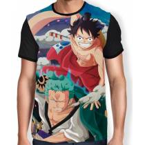 Camisa FULL Fight Zoro e Luffy - One Piece
