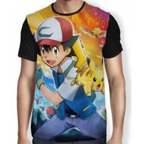 Camisa Full Ash Pikachu - Pokemon