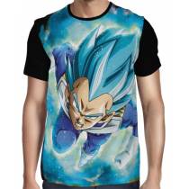 Camisa Full Face Blue God Vegeta - Dragon Ball Super