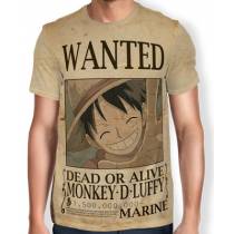 Camisa Full Print Wanted MONKEY D LUFFY V2 - One Piece
