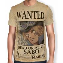 Camisa Full Print Wanted Sabo - One Piece