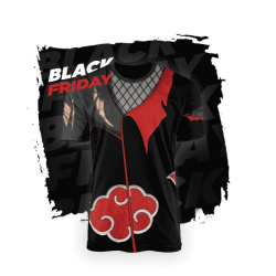 Camisa Full Print Uniforme - Akatsuki Mod. 01 - Itachi Pain Deidara Tobi