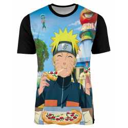 Camisa Naruto Comendo Pizza