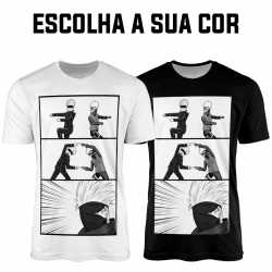 Camisa Kakashi - Gojo - Fusão - Naruto - Jujutsu Kaisen 