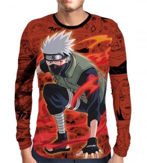 Camisa Manga Longa Naruto - Exclusiva Kakashi Hatake - Full Print