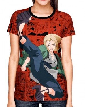 Camisa Full Print Color Mangá Exclusiva - Tsunade Modelo 02 - Naruto  