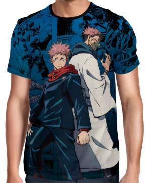 Camisa Full Color Print Jujutsu Kaisen - Yuji Itadori e Sukuna Mod 02