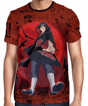 Camisa Full Print Color Mangá Exclusiva - Uchiha Itachi  - Naruto  
