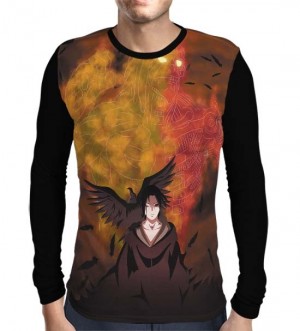 Camisa Manga Longa Naruto - Itachi Corvo