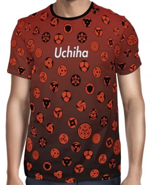 Camisa FULL Print Red Uchiha Sharingans - Naruto