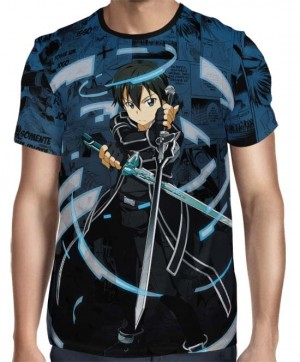 Camisa Premium - Sword Art Online Kirito Blue Full Print