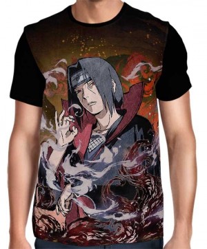 Camisa FULL Draw Uchiha Itachi Modelo 02 - Naruto