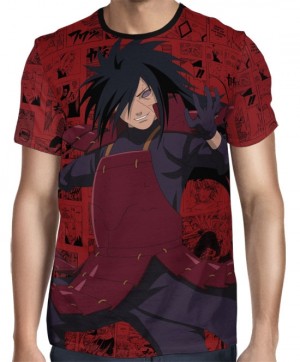 Camisa Color Mangá Premium - Uchiha Madara Modelo 02 - Naruto - Full Print