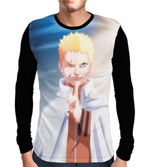 Camisa Manga Longa Naruto Seventh Hokage Modelo 2 