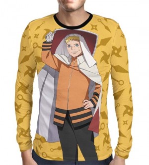 Camisa Manga Longa Color Print Naruto Seventh Hokage