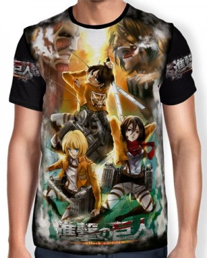 Camisa FULL Print Atack on Titan - Shingeki no Kyojin
