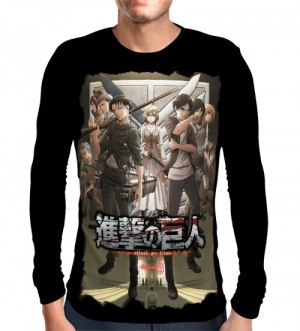Camisa Manga Longa DARK SEASON 3 - Shingeki No Kyojin - Attack on Titan