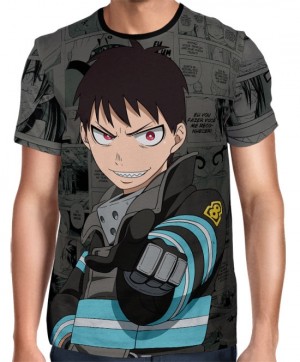 Camisa Full Print Mangá Exclusiva Shinra - Fire Force