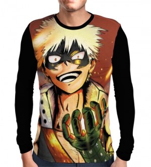 Camisa Manga Longa Kacchan - Katsuki Bakugou - Boku No Hero Academia