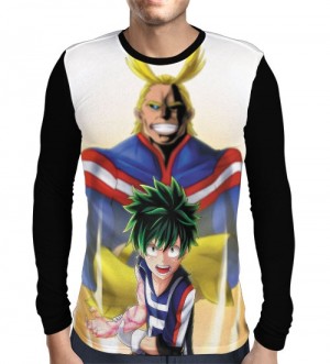 Camisa Manga Longa Full One For All - Deku- All Might - Boku No Hero Academia