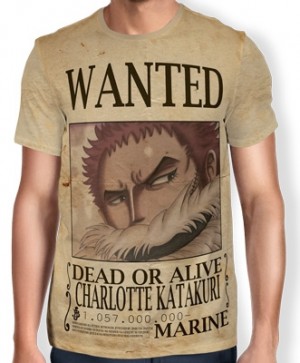 Camisa Full Print Wanted Charlotte Katakuri - One Piece