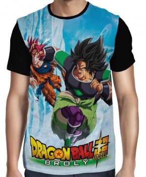 Camisa Full Broly Vs Goku - Dragon Ball Super