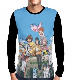Camisa Manga Longa Digimon Adventure Tri