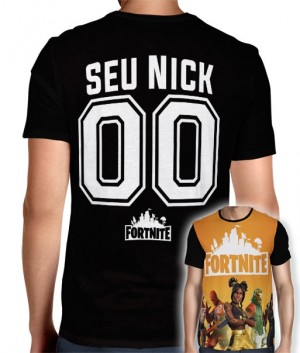 Camisa Full PRINT Season 8 Mod.02 - Fortnite - Personalizada Modelo Nick Name e Número