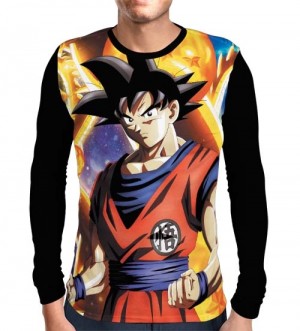 Camisa Manga Longa Ready Goku - Dragon Ball Super