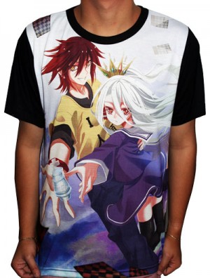 Camisa FULL Shiro e Sora - No game no Life