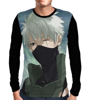  Camisa Manga Longa Naruto - Kakashi Shippuden