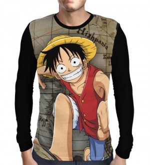 Camisa Manga Luffy Happy - One Piece