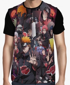 Camisa FULL Naruto - Clã Akatsuki