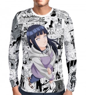 Camisa Manga Longa Print Mangá Hinata Hyuga - Naruto