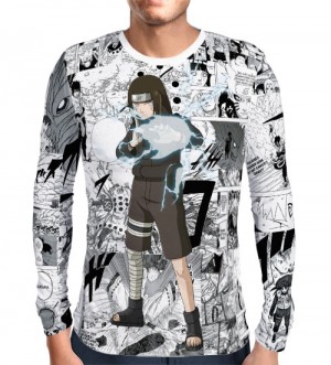 Camisa Manga Longa Print Mangá Neji Hyuga Modelo 3 - Naruto