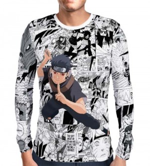 Camisa Manga Longa Print Mangá Shisui Uchiha - Naruto