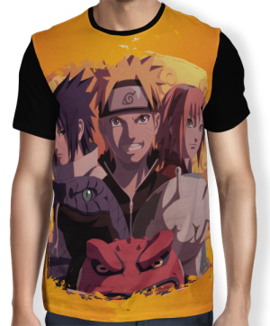 Camisa FULL Shippudden Time 7 - Naruto - Sasuke - Sakura
