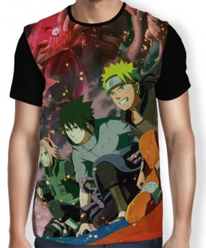 Camisa FULL Time 7- Sasuke - Sakura - Naruto