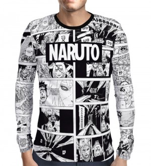 Camisa Manga Longa Mangá Nome - Naruto