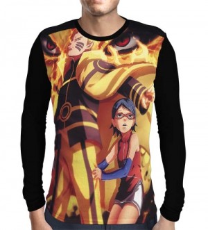 Camisa Manga Longa Seventh Hokage - Sarada - Naruto 