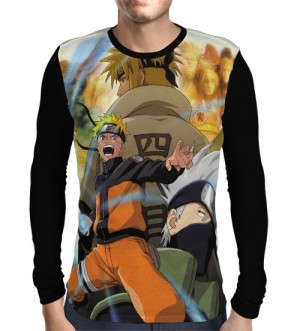 Camisa Manga Longa Minato - Kakashi - Naruto