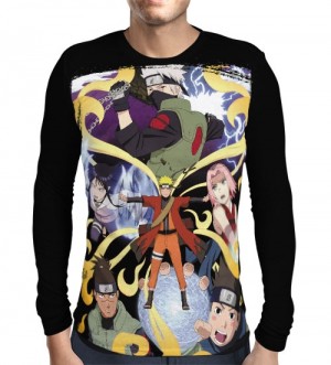 Camisa Manga Longa Shippudden - Naruto