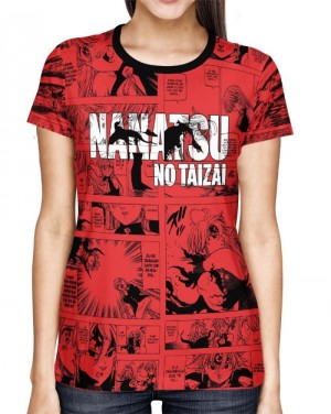 Camisa Full Print Red Mangá Meliodas - Nanatsu No Taizai