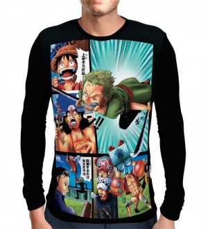 Camisa Manga Longa Comics - One Piece