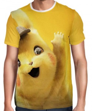 Camisa Full Print Detetive Pikachu Modelo 2 - Pokémon