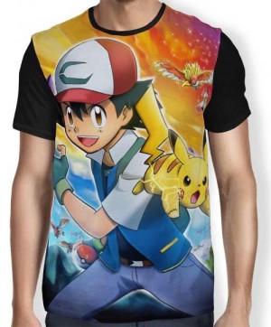 Camisa Full Ash Pikachu - Pokemon
