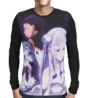 Camisa Manga Longa RE:ZERO - Subaru, Emilia e Rem