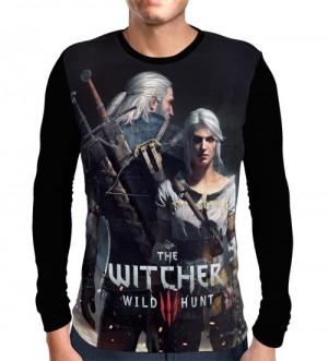 Camisa Manga Longa Ciri e Geralt - The Witcher 3