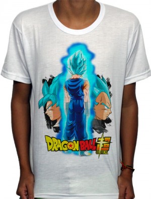 Camisa SB - TN Saiyan God Vegetto Blue - Dragon Ball Super