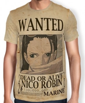 Camisa Full Print Wanted Nico Robin V2 - One Piece